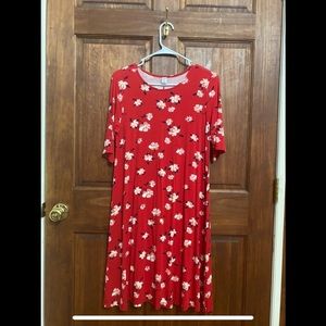Red Floral Old Navy Dress